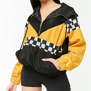 F21 Checkerboard Windbreaker